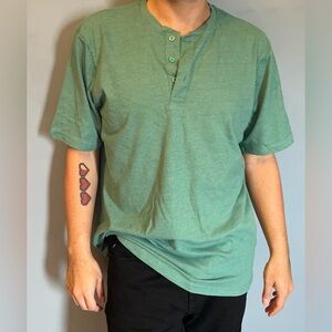 Weatherproof Vintage Green Henley Shirt